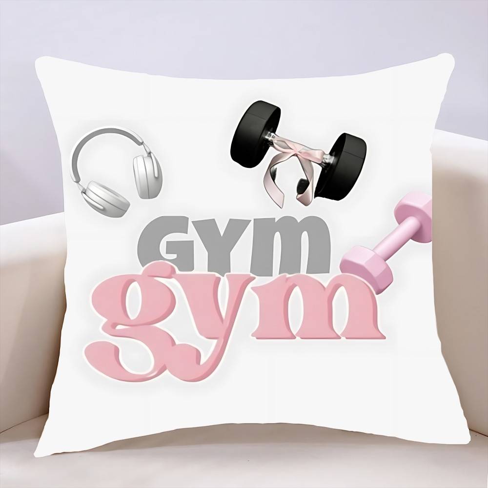 EatSleepTrainRepeat FitnessMotivational Quotes PillowCase Polyester Pillowcase Decorative Sofa Cushion Pillowcase Home Decor