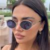 Luxury Metal Brand Sunglasses For Men And Women Unisex Designer Fashion Sun Glasses Unisex Stylish Shades Uv400 Oval Eyewear