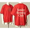 Sunday Running Club for Fan Gift T-shirt Men Women Harajuku Oversized Unisex Short Sleeve Streetwear High Quality Couples Classic Soft Retro Fashion