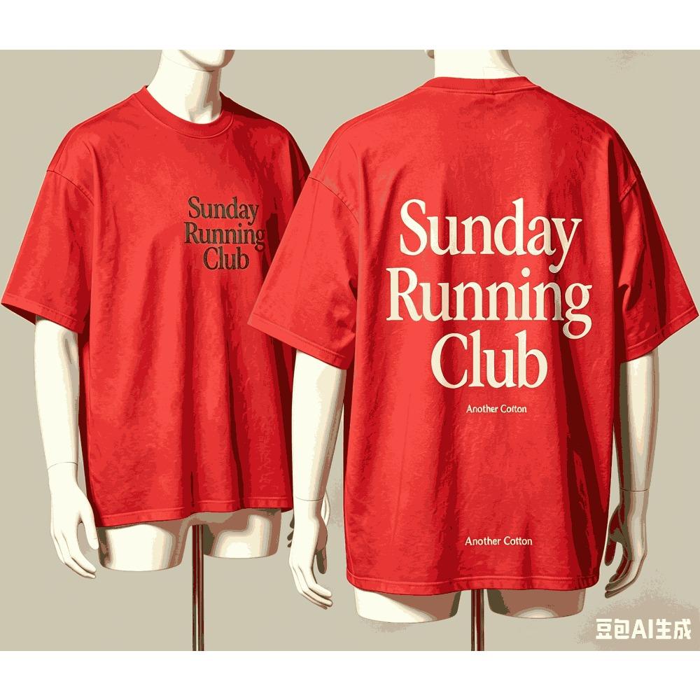 Sunday Running Club for Fan Gift T-shirt Men Women Harajuku Oversized Unisex Short Sleeve Streetwear High Quality Couples Classic Soft Retro Fashion