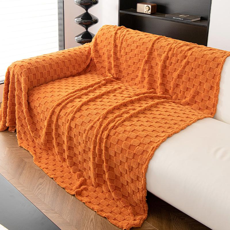 Høst og Vinter Sofahåndkle Fullt Dekkende Klut Vinter Plysj Fortykket Sklisikkert Sofateppe Eksklusiv Anti-katteriper Sofatrekk Klut