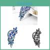Retro Crystal Pin With Alloy Leaf Motif For Formal And Casual Wear