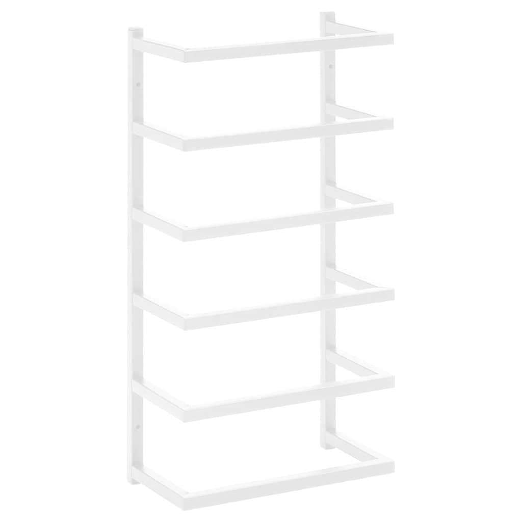 Vidaxl Towel Rack, White, 24X12X48 Cm, Steel