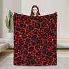 Glitter Leopard Blankets Velvet Textile Decor Faux Fur Multifunction Warm Throw Blankets for Bedding Bedroom Bedspread