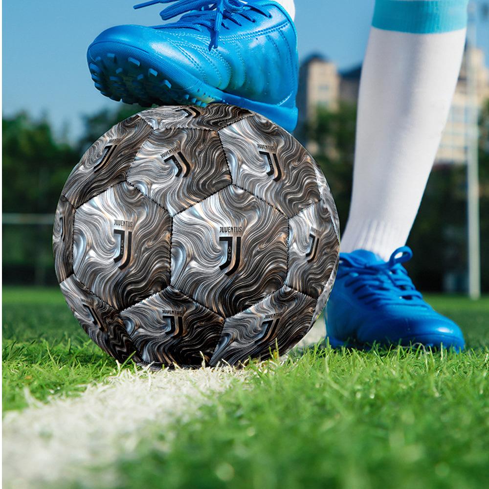 Juventus FC Theme soccer ball Size 5 Soccer Ball Soft Touch Professional Training Football for Outdoor Sports