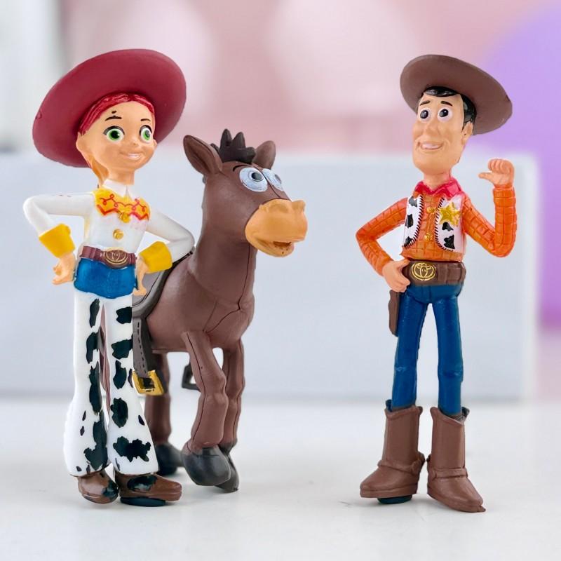 4 Figures Set Woody Buzz Jessie Forky Bunny Ducky Bullseye Collectible Model Toys for Kids Fans Desktop Decorat
