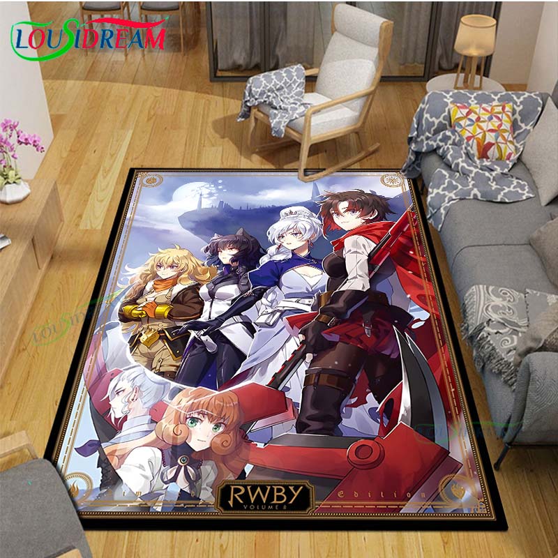 Anime Characters A-RWBY Carpet for Living Room Home Sofa Decoration,Children Game Large Decor Floor Mat Yoga Mat Large Carpet