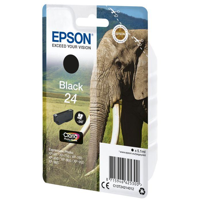 Cartouche d'encre EPSON 24 - Noir - 5.1 ml - pour Expression Photo et Premium