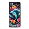 Ocean Animal Cute Dolphin Sea Turtle Phone Case For Xiaomi Redmi Note 14 13 5G 10 11 12 Pro Plus 4G 14C 13C 12C 10C Black Cover