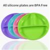 2021 New Kids Dish Meal Tray Children Silicone Food Plate Fruit Vegetable Baby Food Non\-slip Tray