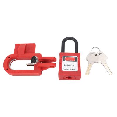 Miniature Circuit Breaker Lock Plastic Casing U Type Circuit Breaker Lockout Device with 2 Keys