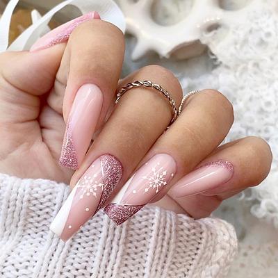 24 ks Nehty umělé gradientní barvy střední délky s plným krytím opakovaně použitelné nalepovací s želé lepidlem nehtové doplňky pro dívku dámu