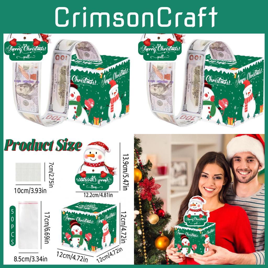 Theme Christmas Snowman Gift Money Box For Party Decor And Special Occasions