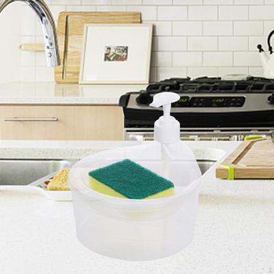 Compact and Convenient Soap Dispenser Scrubber Holder Combo for Kitchen Sink
