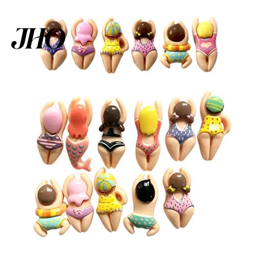 Magnetic Fridge Decoration 6/11Pcs 3D Swimming Figure Refrigerator Magnet, Cartoon Bikini Women Magnet Decorative Home Kitchen Office Whiteboard