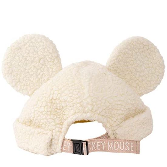 Mickey Mouse Eared Cap Disney Resort Boa Winter Item 2021 Disney Merchandise Souvenir (White) [Tokyo Exclusive]