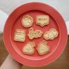 Valentine's Day Cookie Cutters Mini Cartoon Biscuit Mold Rose Flower Heart-shaped Cookie Stamps Household Pressable Baking Mold