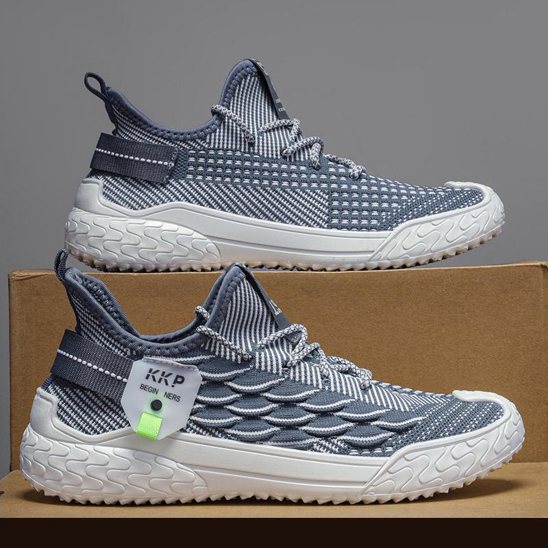 Summer Men Mesh Walking Shoes Lace-up Casual Outdoor Sports Running Shoes  New Sneakers Men Flat Tennis Shoes