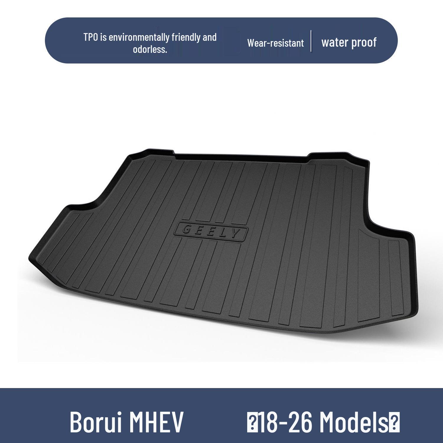 Waterproof TPE Trunk Mat Set for Geely Borui/GE - Interior Modification Accessories 100*90