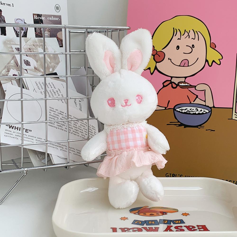 Adorable Plush Rabbit Keychain Soft Pp Cotton Stuffed Animal Cute Hanging Doll
