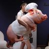 40~130cm Cosplay Pig Cartoon Animal Plush Throw Pillow Stuffed Miss Chef Cowboy Piggy Cushion Sofa Chair Decor Gift