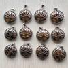 Wholesale 12pcs/lot Fashion Natural Stone Alloy Tree of Life Mix Pendants for Necklaces Jewelry Accessories Making Fast Shipping