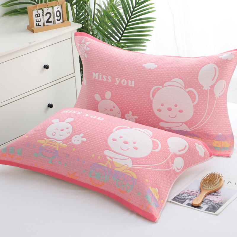 Three-Layer Gauze Cotton Pillowcases: Dirt-Resistant, Mite-Proof, Soft, Thickened, No Pilling or Shedding.