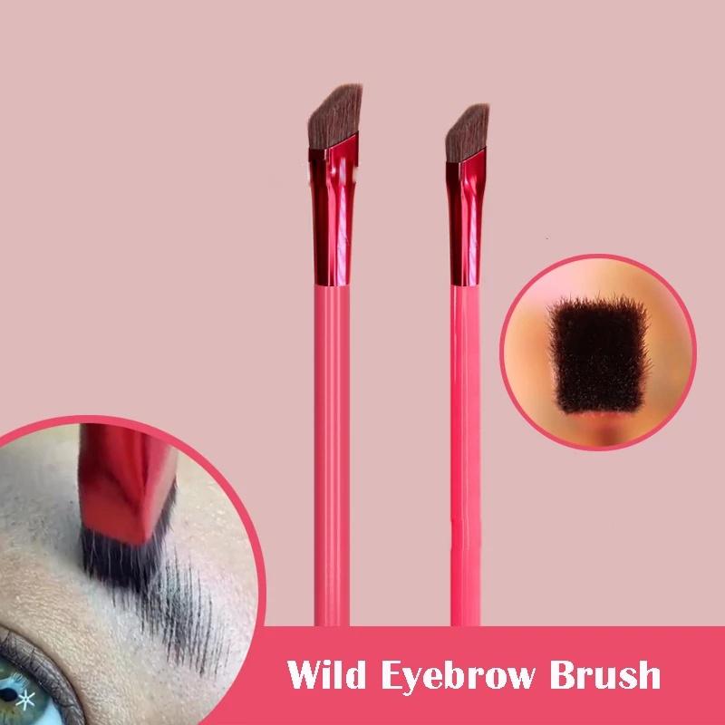 Wild Eyebrow Brush Pennello per sopracciglia multifunzione Pennello per trucco per sopracciglia finte Pennelli per trucco quadrati