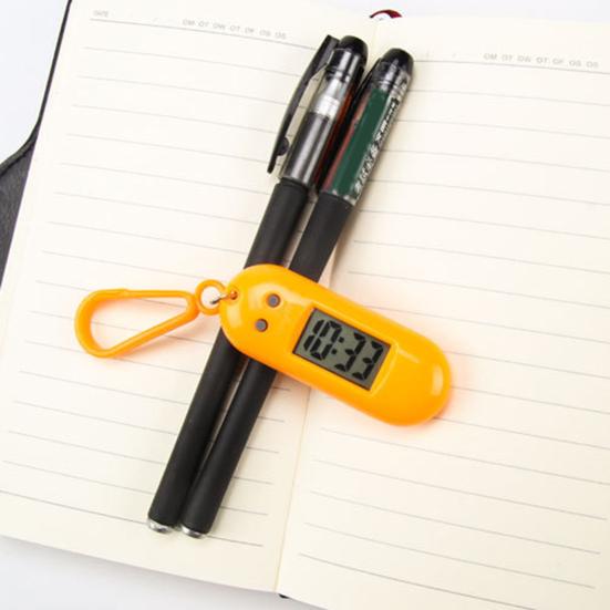 Electronic Clock Silent Display Portable Student LCD Digital Exam Study Desktop Clock Keychain