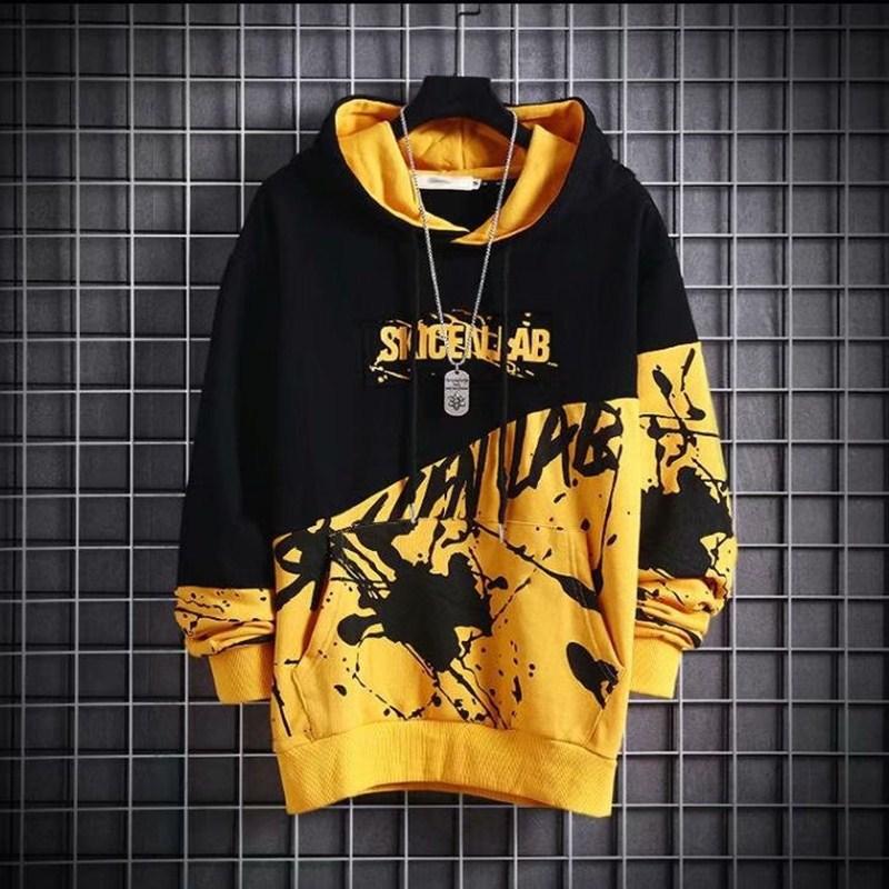 Hip-hopowa bluza z kapturem moda męska z długim rękawem sweter luźna góra bluzy z kapturem dla par