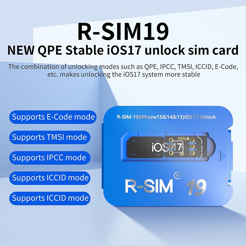 R-Sim19 Qpe Stable Ios17 Release Card für die komplette Palette der Apple 6-17 Unlock