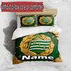 3pcs Duvet Cover Set (1*Duvet Cover + 2*Pillowcase, Without Core), Custom Name Hammarby IF Pattern Bedding Set, Home Bedroom Decor Gift