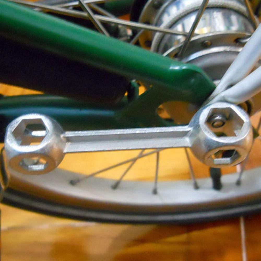 Zinc Alloy Hexagonal Bone Wrench 10-Hole Socket Wrench Durable Bicycle Wrench