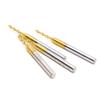 Tungsten Steel Drill Bit Set with Gold Hard Coating & Titanium-Plated Carbide for Micro Engraving