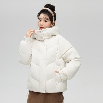 Neue vielseitige Baumwolljacke für Damen Kurze verdickte Brotjacke für den Winter Studenten Kapuzen-Baumwolljacke