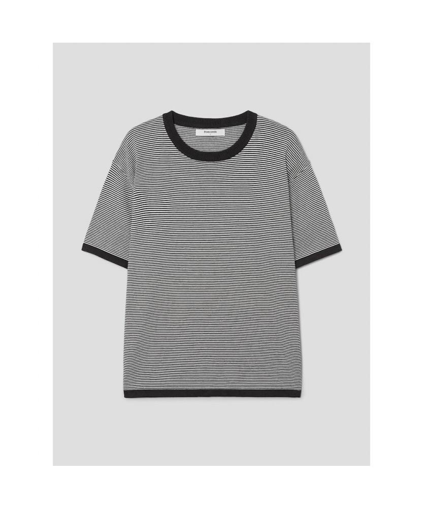 8SECONDS Lightweight Striped Knit Pullover Ash