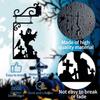Klassisches Hexen-Silhouette Metall Gartenschild – Langlebiges Und Exquisites Handwerk Garten Eckschild