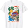 Mediterranean Vibes Amalfi Italy La Dolce Vita (Font and Back) T-Shirt