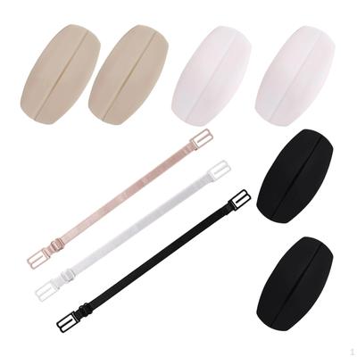 6 Pièces Coussinets de Bretelles de Soutien-gorge Épaules Silicone Antidérapants Supports Élastiques Réglables