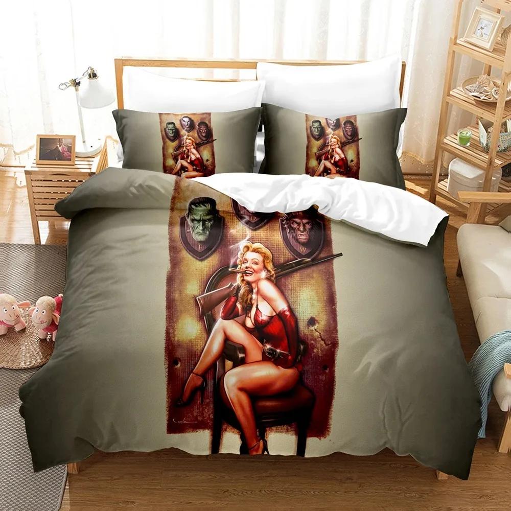 3D Halloween Bedding Sets Duvet Cover Set With Pillowcase Twin Full Queen King Bedclothes Bed Linen 200x200
