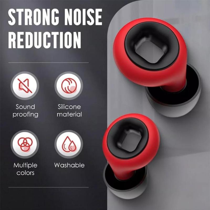 Motorcycle Noise Reduction Earplugs Silicone Soundproof Earplugs Anti-Noise Mute Earplugs For Travel Bikers Sleeping Work
