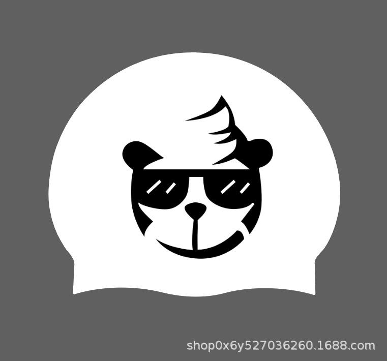 Women's Long Hair Silicone Swim Cap with Racing Pattern for Large Sizes