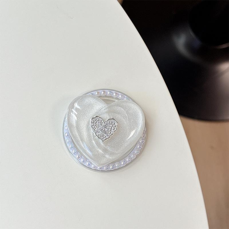 Mobile Phone Airbag Holder Love Colored Pearl Magnetic Suction Magsafe Glue Glitter Portable Ring
