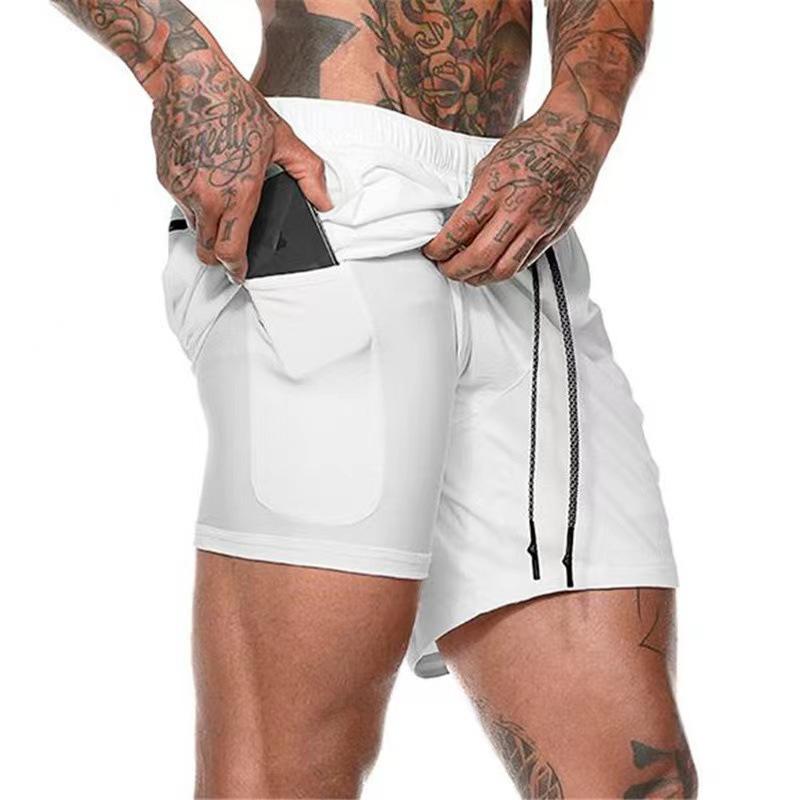 Men's Trendy Quick-Drying Breathable Sports Shorts - Double Layer Fitness Summer Wear