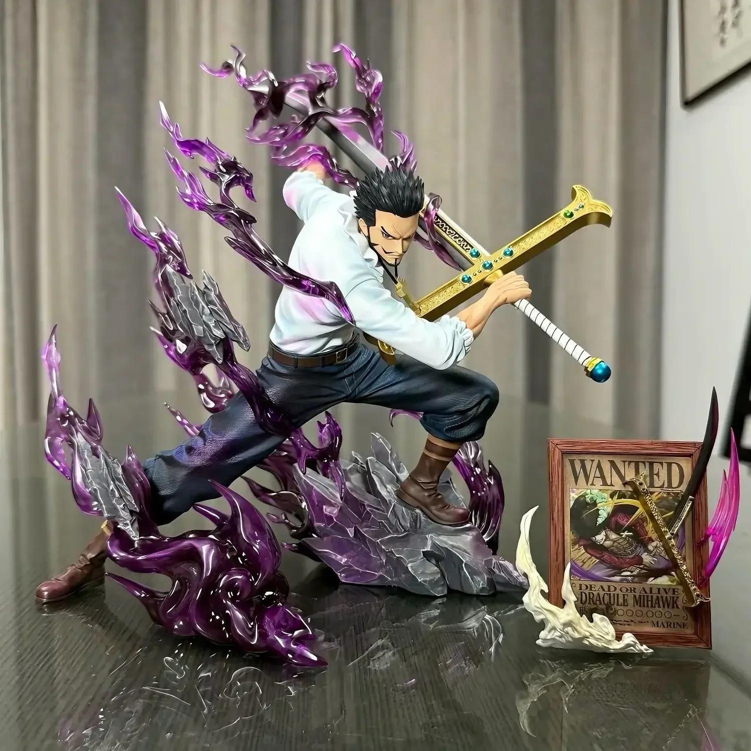 

23 см Фигурки ONE PIECE Дракуль Михоук Фигурка Аниме ПВХ GK Фигурка Модель Кукла Коллекция Украшение Комнаты Игрушка Подарок на День Рождения no box