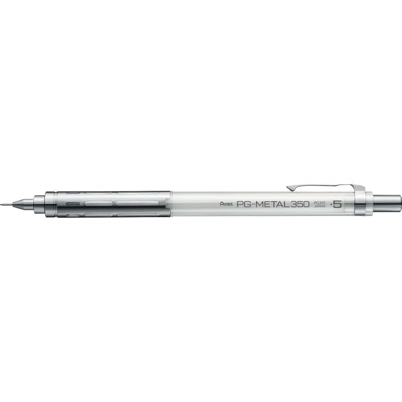 

Pentel Mechanical pencil for drafting PG-METAL350 0.5mm clear white PG315-TW