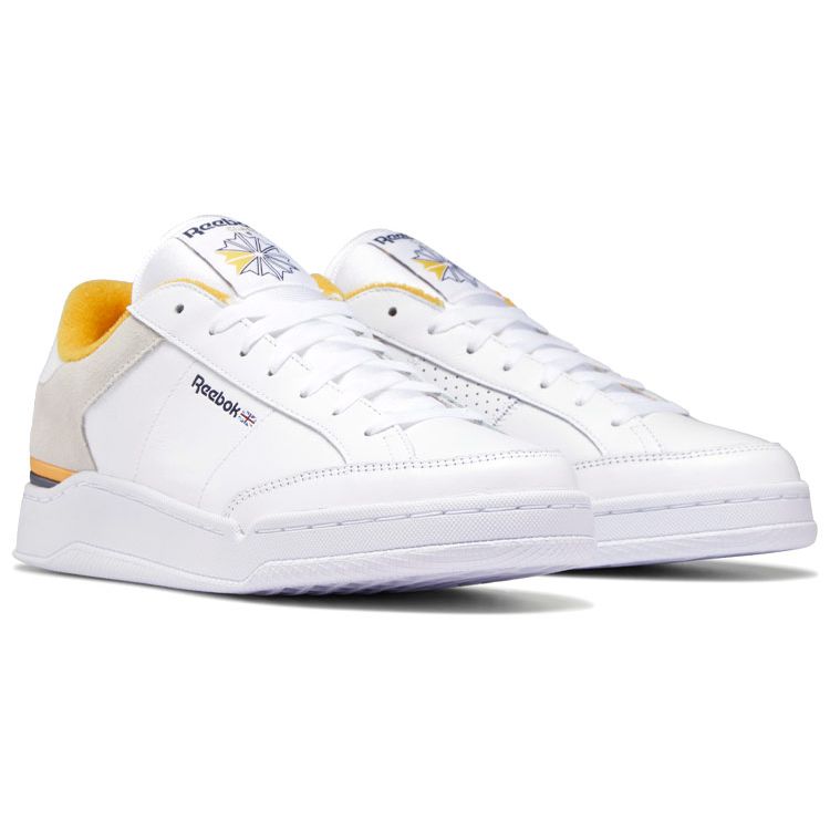 Reebok Ad Court Low Top Sneakers Unisex Sneakers White Gray Yellow GX0028