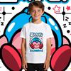 Kirby Megaman Anime Graphic Print Cotton T Shirt for Boys Girls Kids Summer Casual Short Sleeve Top