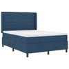 LED Box Spring Bed with Mattress Blue 140 x 200 cm Fabric