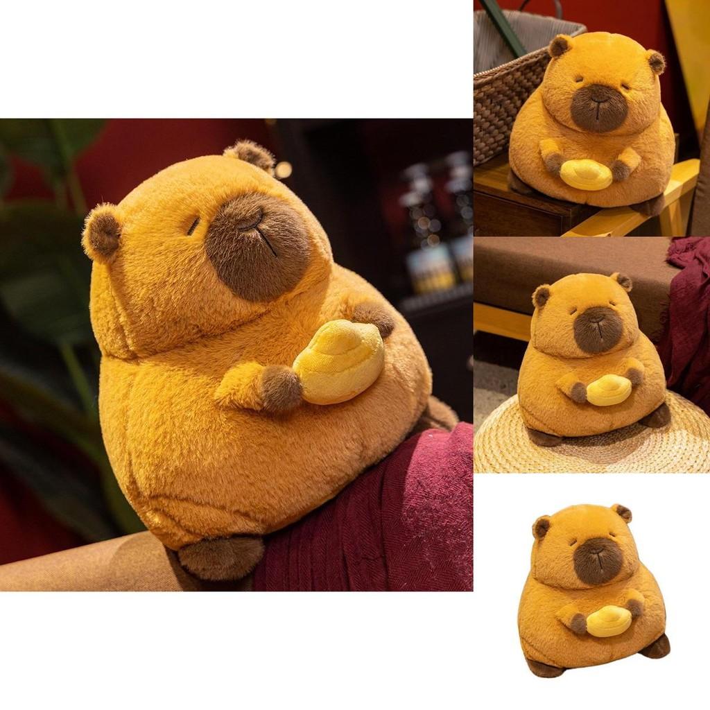 Adorable Capybara Plush Toy In Golden Ingot Design Perfect For Kids Birthday Gifts